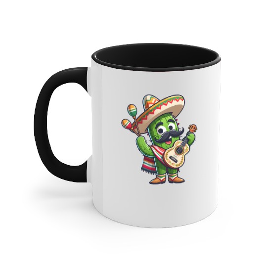 Funny Mexican father's day number one dad Accent Mugs