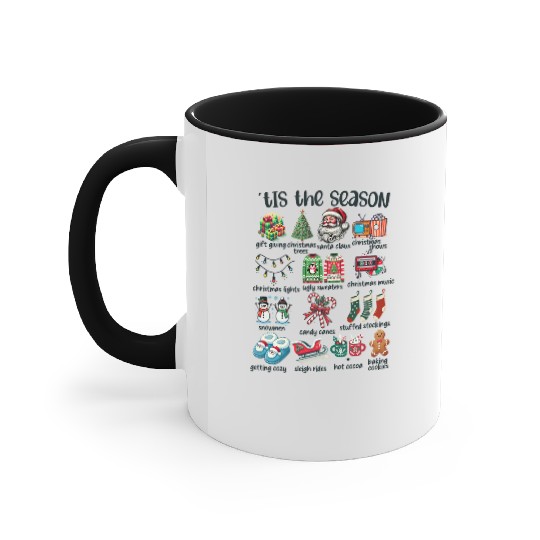Tis The Season Low Accent Mugs