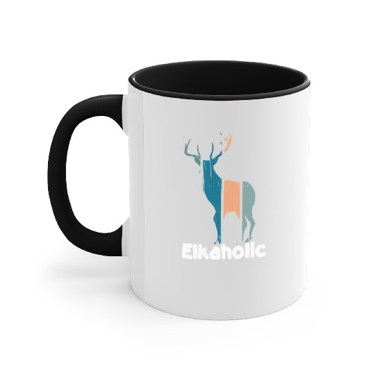 Elk Hunting Elkaholic Hunters Accent Mugs