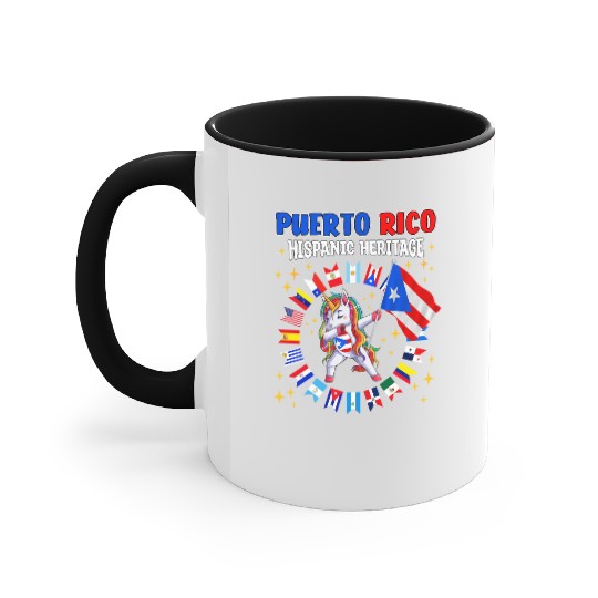 Hispanic Heritage Month Puerto Rico Kids Accent Mugs