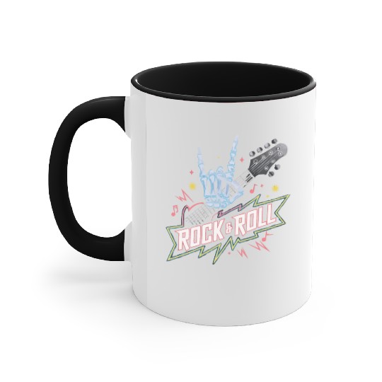 Skeleton Guitar Player Bones Guitarist Musician Accent Mugs