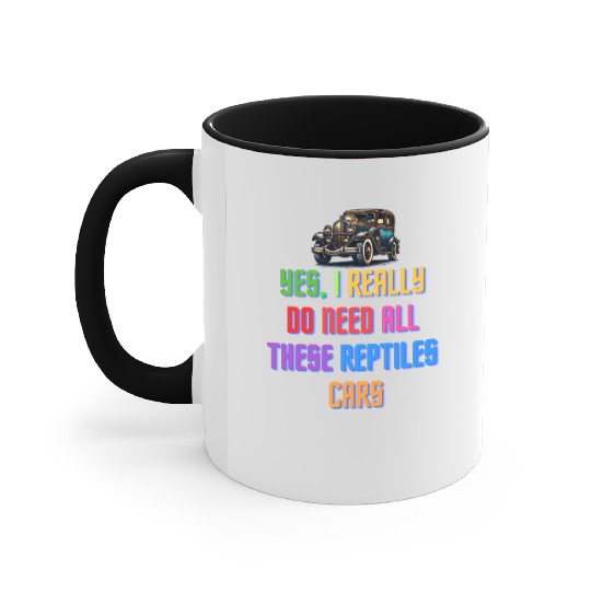 Quirky Car and Reptile Enthusiast Humor Accent Mugs