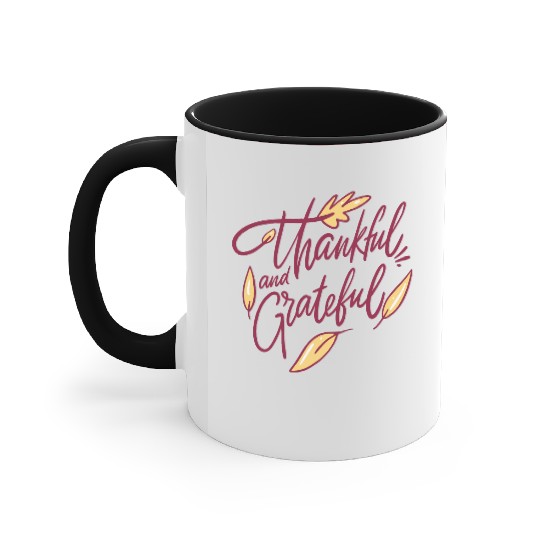 Heartfelt Gratitude: Thankful & Grateful Accent Mugs