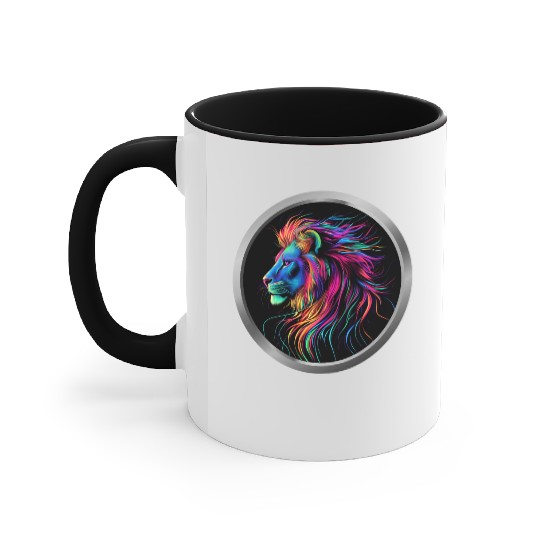 Lion Art Accent Mugs