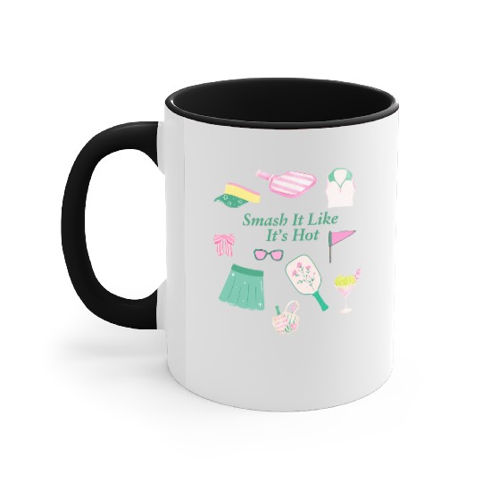 Padel Club Doodles Paddle Tennis Accent Mugs