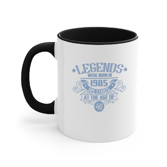 Legends born in 1985 vintage 40th birthday Accent Mugs