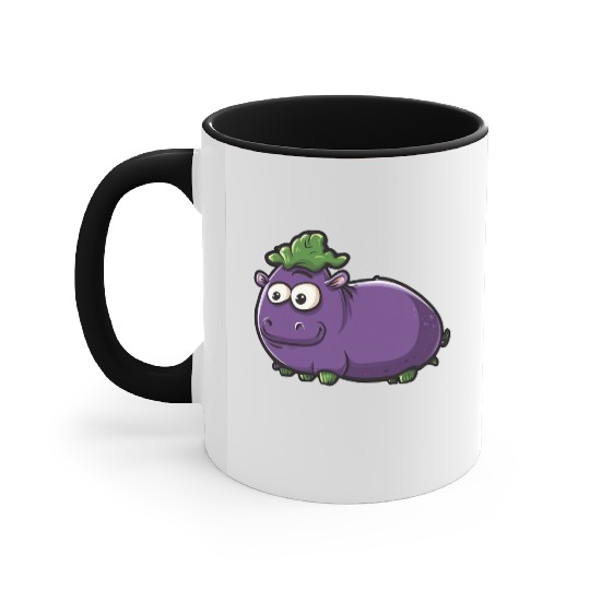 Hip Eggplant Accent Mugs