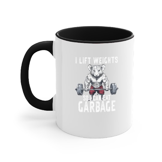 Opossum Weightlifting Workout Gym Gift Accent Mugs