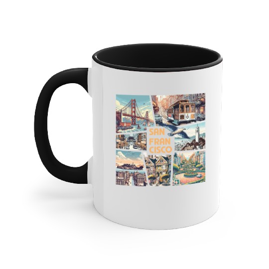 USA CITY - SAN FRANCISCO - TRAVEL - 1 Accent Mugs