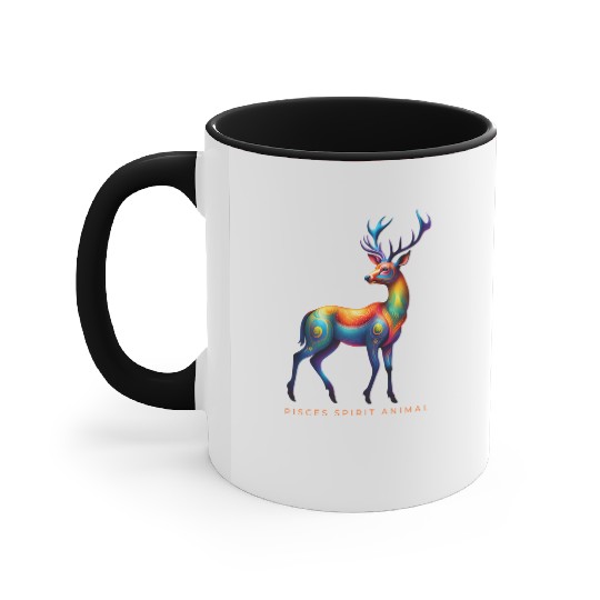 Pisces Spirit Animal Deer Alebrije Accent Mugs