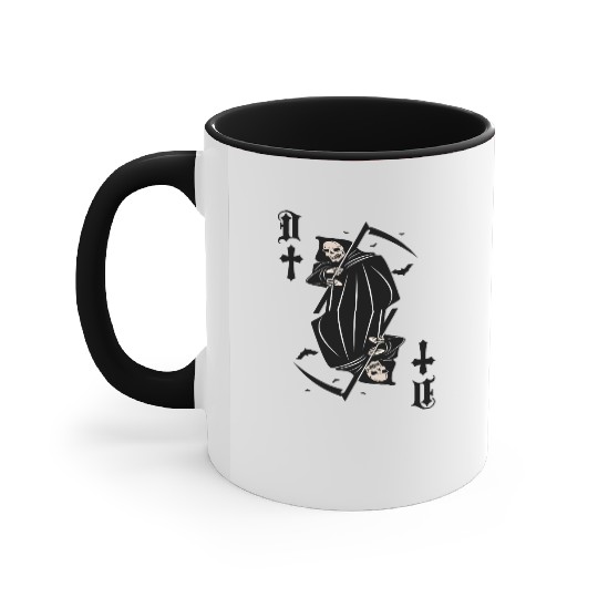 death card game card costume halloween reaper Accent Mugs