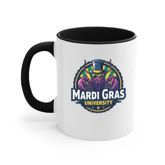 Mardi Gras University Crawfish Men's Mardi Gras Accent Mugs