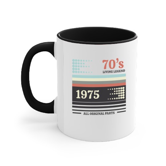 Birthday gift classic 1975 Accent Mugs