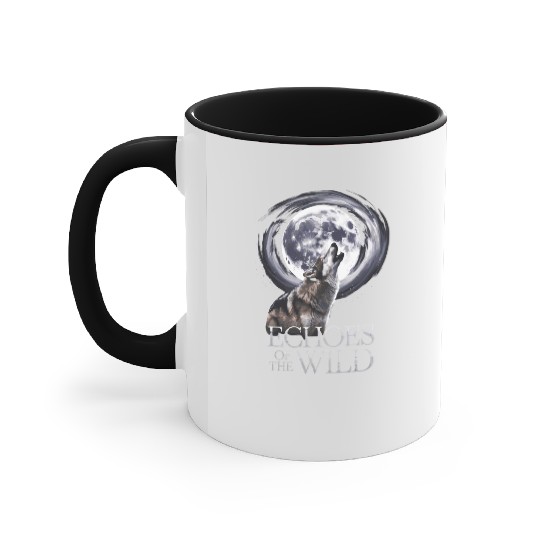 Echoes Of The Wild Howling Wolf Moon Art Accent Mugs