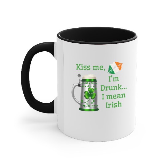 St. Patrick's Day - Kiss Me I'm Drunk Accent Mugs
