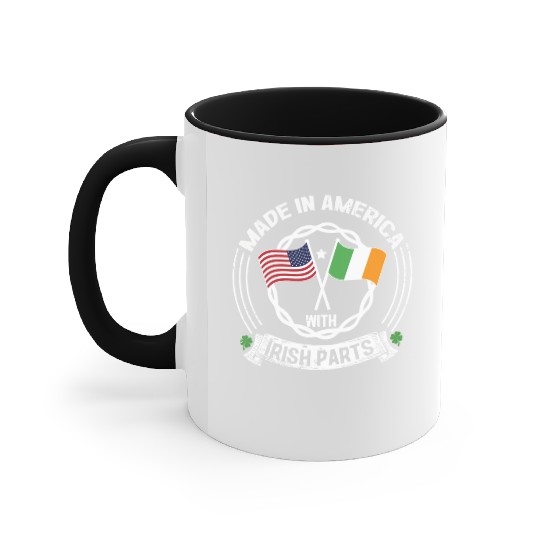 Made In America With Irish Parts USA US Accent Mugs