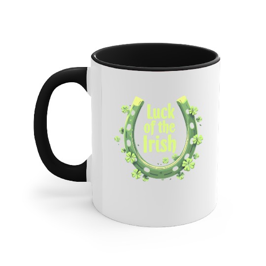 Luck of the Irish Horseshoe Design Accent Mugs