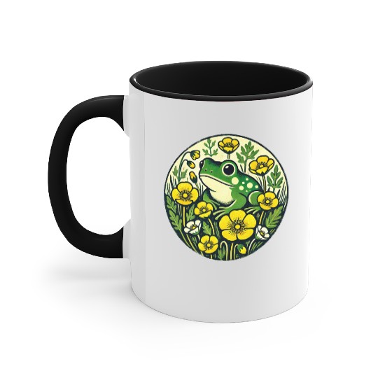 Cute Frog Accent Mugs