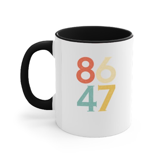 8647 Anti Trump Retro Vintage, 86 47 Accent Mugs