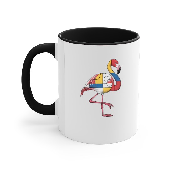 Fibonacci Flamingo Accent Mugs