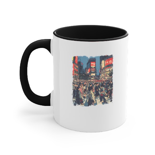 I SURVIVED SHIBUYA CROSSING - JAPAN THEME Accent Mugs