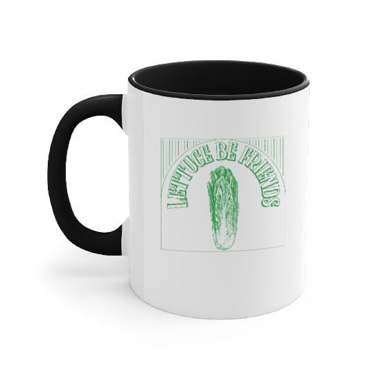 "Lettuce Be Friends" Funny Quote | Gardening Gift Accent Mugs