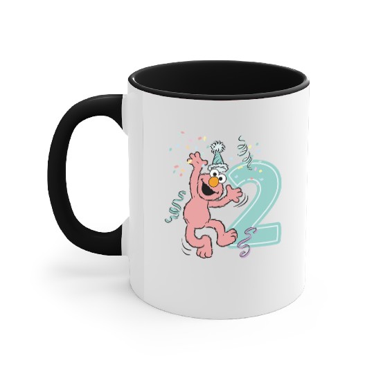 Sesame Street Birthday Design With Elmo Two Years Accent Mugs