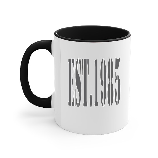 EST. 1985 Gray Edition Accent Mugs – Timeless Vintage