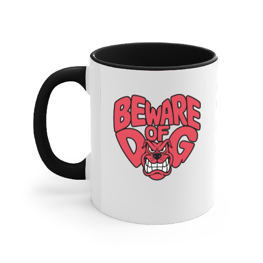 Beware of DOG Accent Mugs