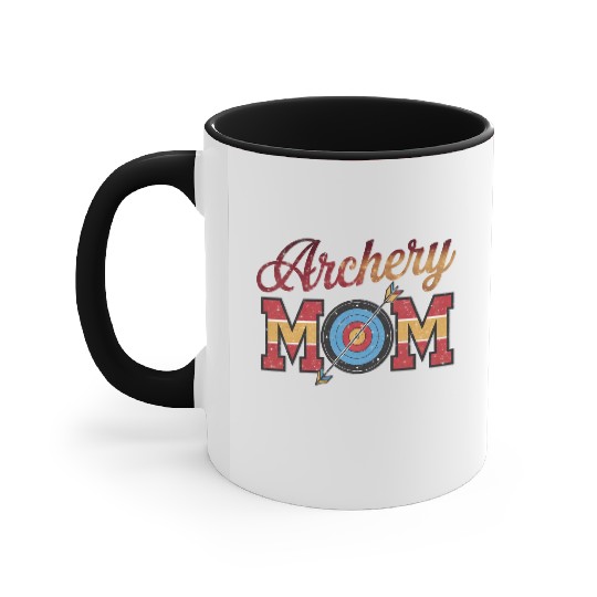 Archery Mom - Bullseye Mom Accent Mugs