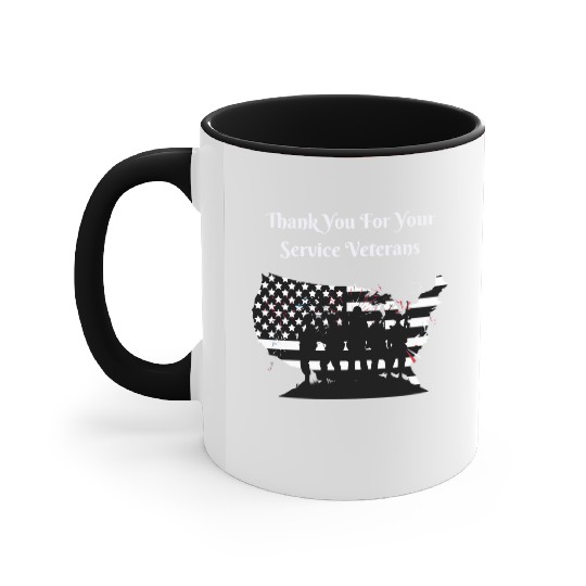 Thank You For Your Service Veterans day US Army Accent Mugs