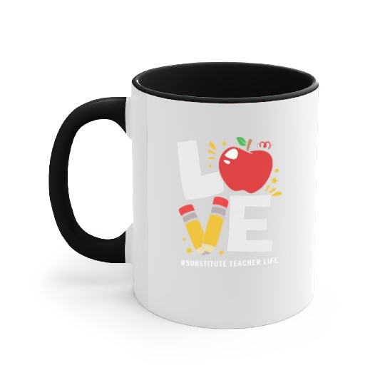 Substitute Teacher Back To School Accent Mugs