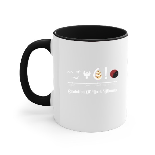 Rock Album Evolution: Minimalist Vector icons Accent Mugs