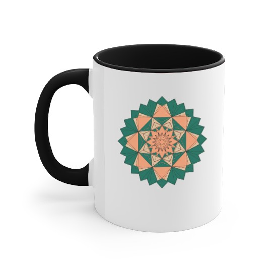 Abstract Starburst Mandala Accent Mugs