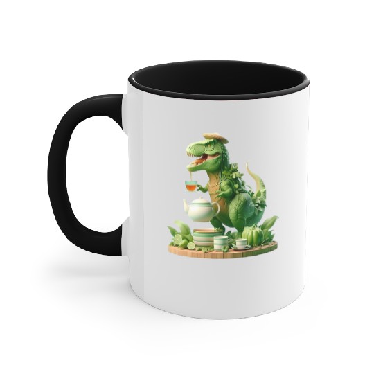 Accent Mugs Tea Rex - Thé mignon et amusant Sticker