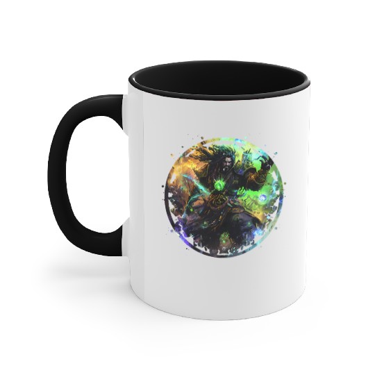 Mighty Magic Warrior Mystical Epic Fantasy Accent Mugs