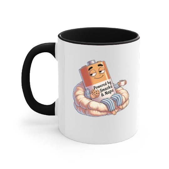 Powered by Snacks & Naps Accent Mugs