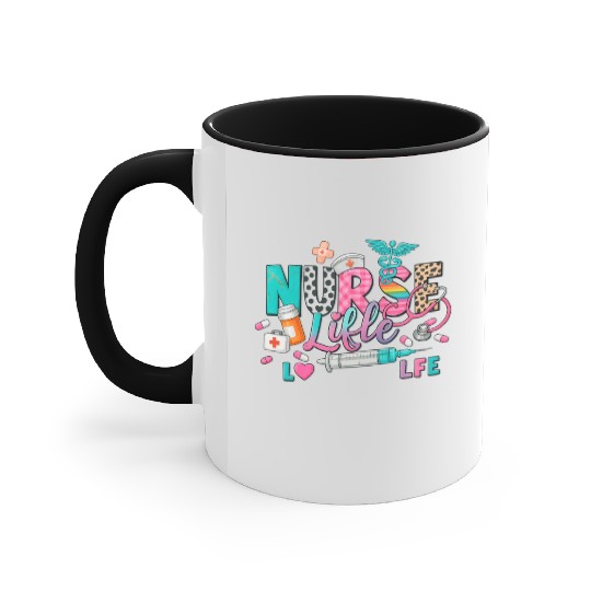 Nurse Life PNG Accent Mugs