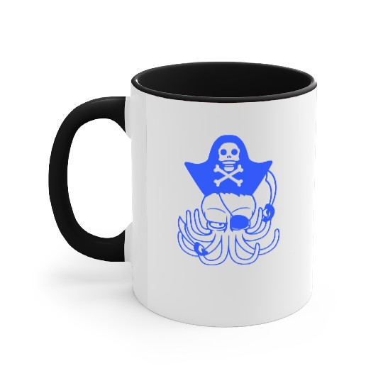 Octopus pirate crew captain sailor buccaneer sail Accent Mugs