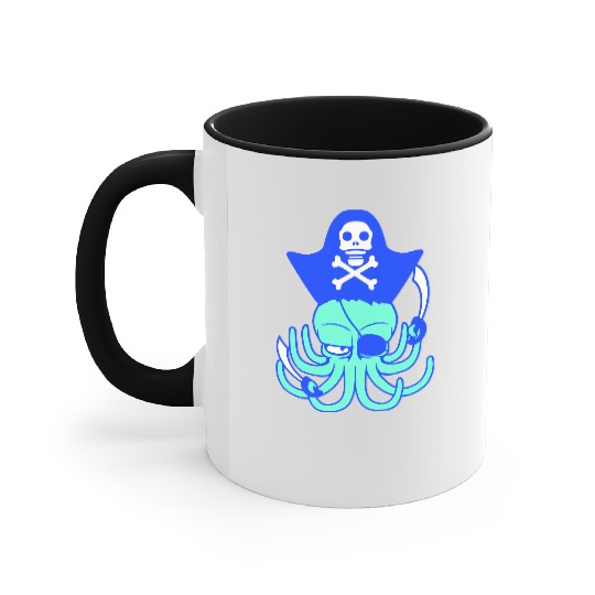Octopus pirate crew captain sailor buccaneer sail Accent Mugs