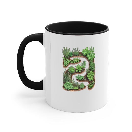 City Herb Garden Oasis Blueprint Accent Mugs