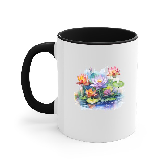 Retro Zen Lotus Buddha Meditate Accent Mugs