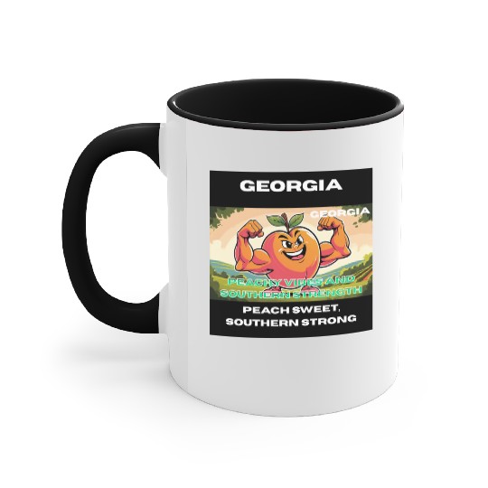 Georgia Peach State Art Accent Mugs