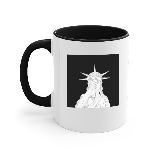 Oh the shame Statue of Liberty US for sale chaos Accent Mugs
