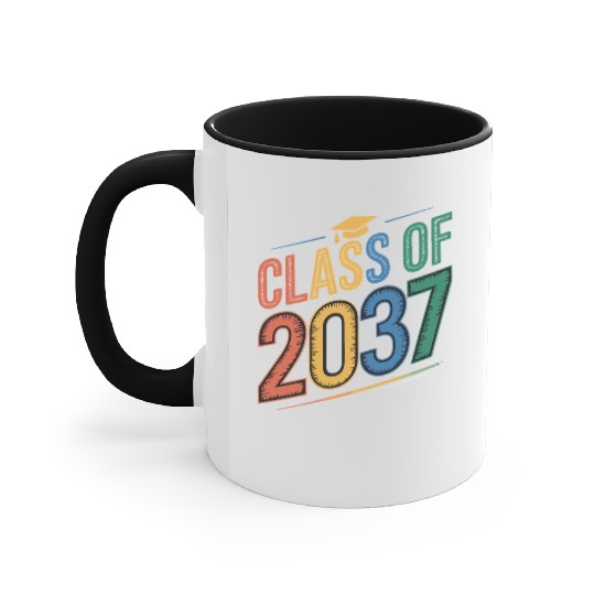 Class of 2037 Grow With Me, Funny back to school Accent Mugs