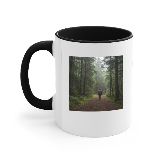 Enchanted Forest Nature Scene Accent Mugs