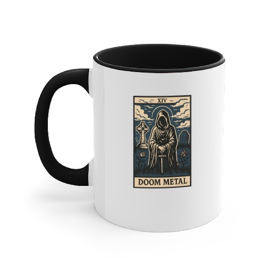 Dooom Metal Tarot Card – Shadows, Sorcery & Solitud Accent Mugs