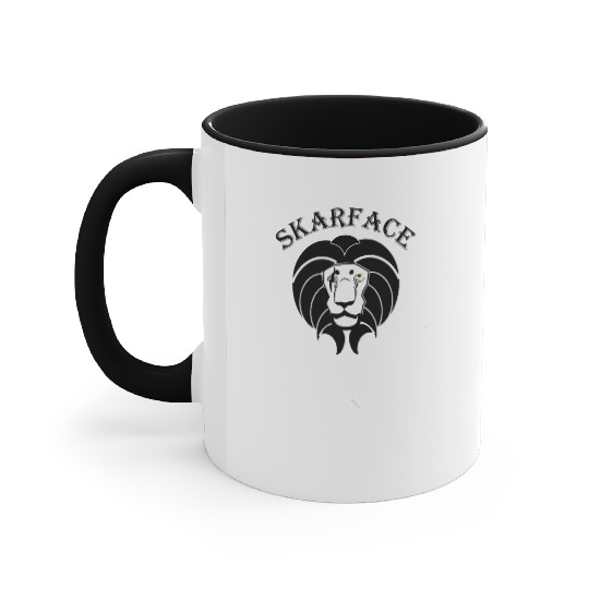 Scarface the Lion – The Battle-Hardened King Accent Mugs