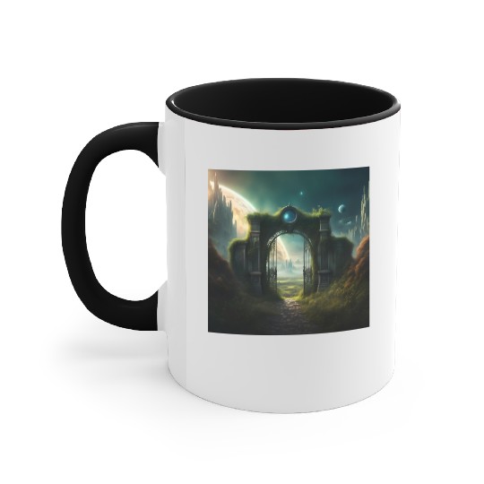 Mystical Portal to an Alien World / Planet Gate Accent Mugs