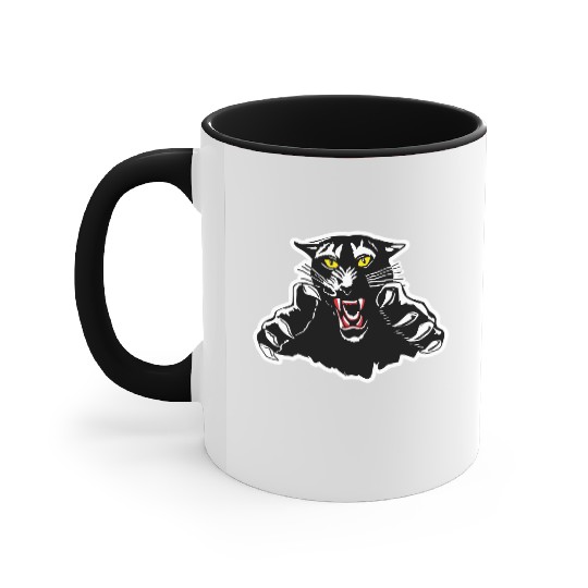 Black Panther Claw Design Accent Mugs